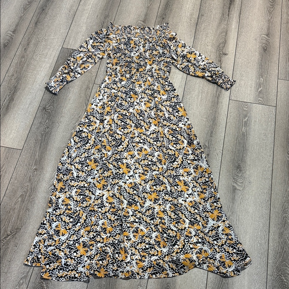 Minimum Floral Long Sleeve Maxi Dress size 36 small - Picture 2 of 6